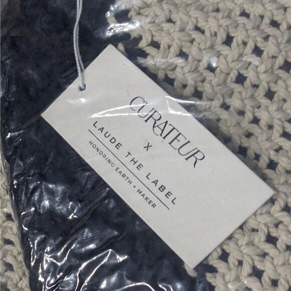 NEW Curateur x Laude The Label Gabby Mini Macrame Bag Black Off White Size Small - Picture 5 of 5